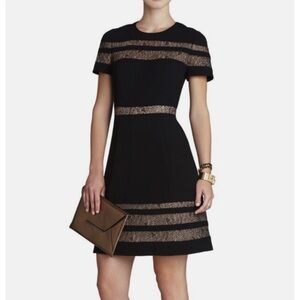 Sz 6- BCBGmaxazria Elegant Black and lace Women's Dress